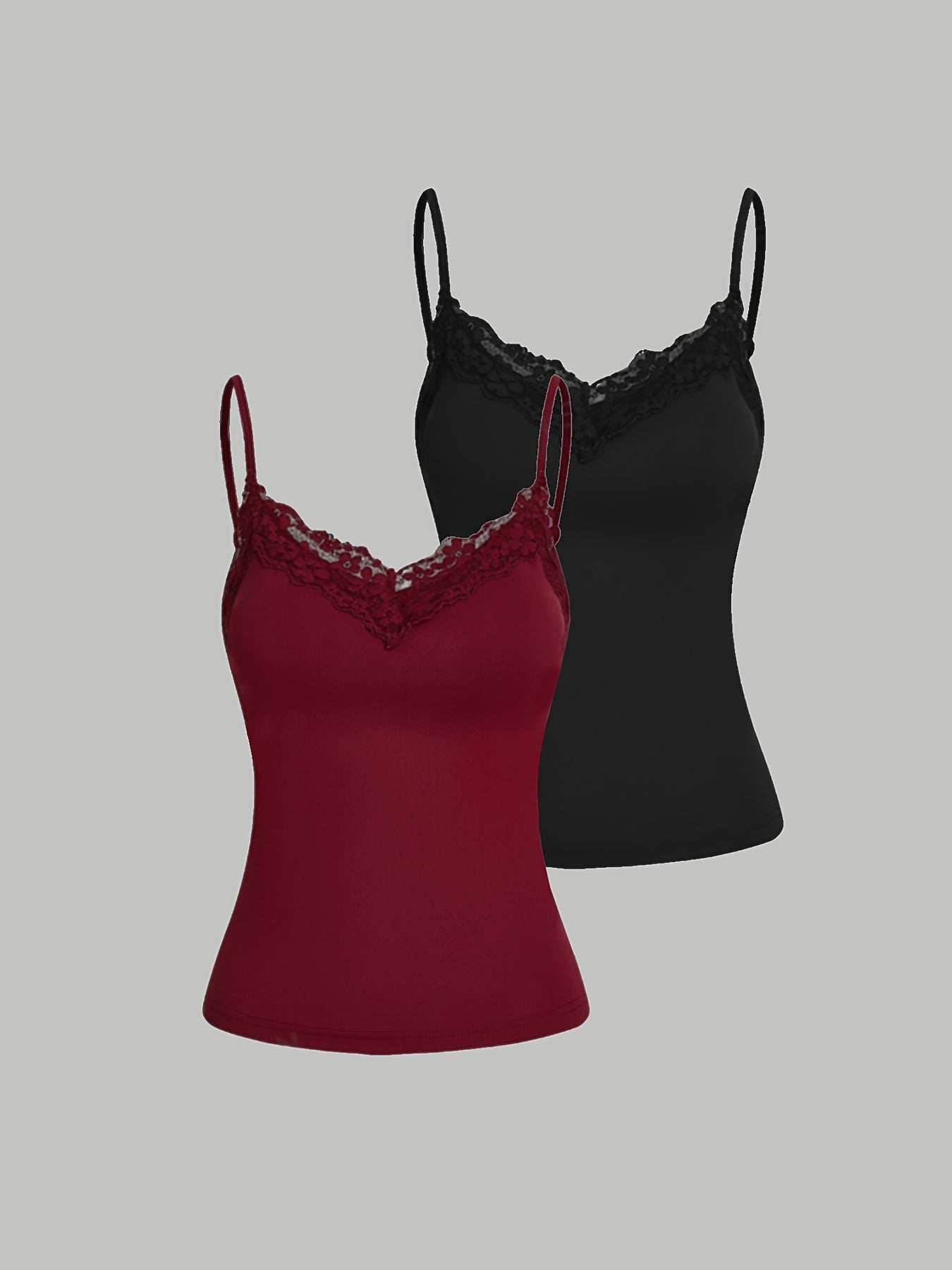 Lace-Trimmed Two-Piece Camisole Set