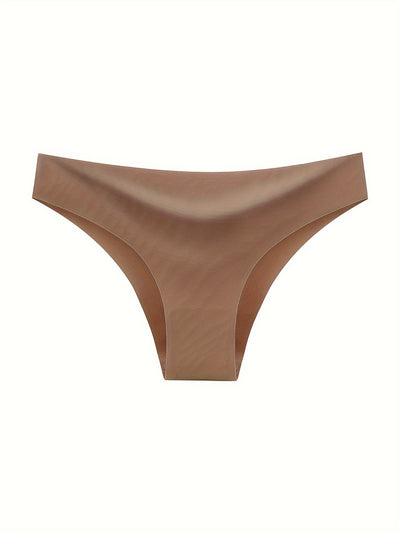 6pcs Solid Seamless Briefs Panty