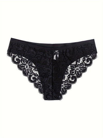 Black Lace Low-Rise Panties