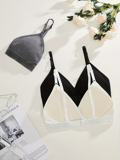 3PCS Seamless Wireless Padded Bras