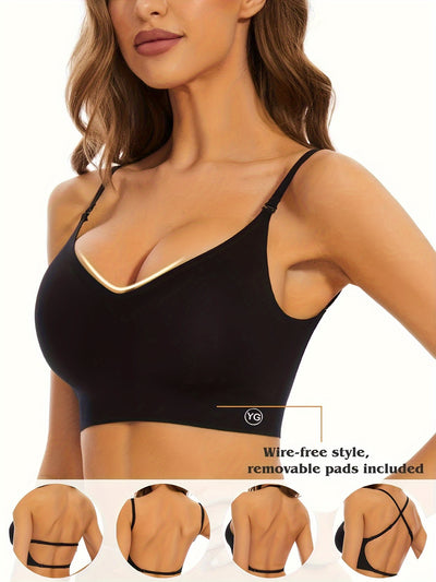 Seamless Wireless Push-Up T-Shirt Bra