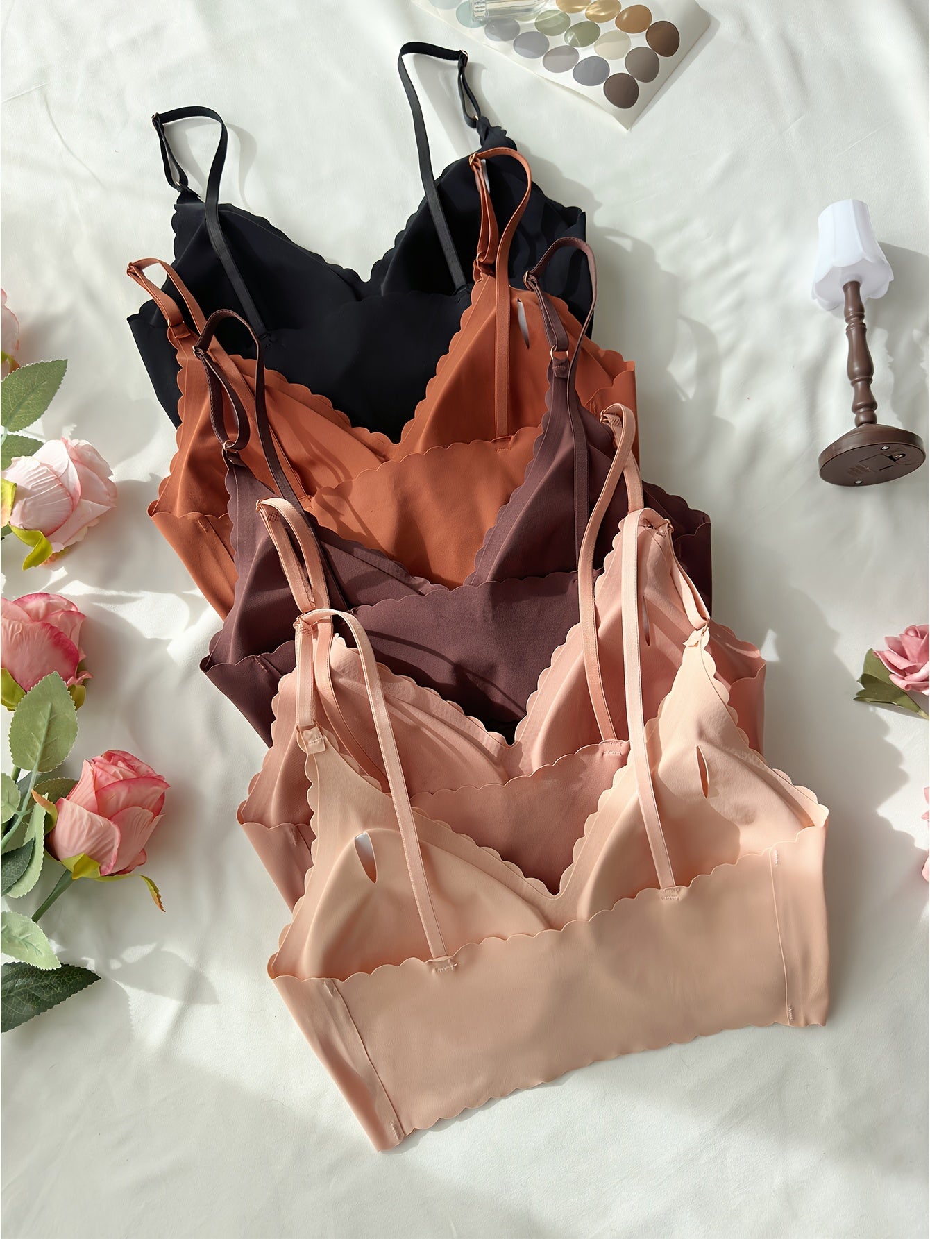 5PCS Elegant Seamless T-Shirt Bras