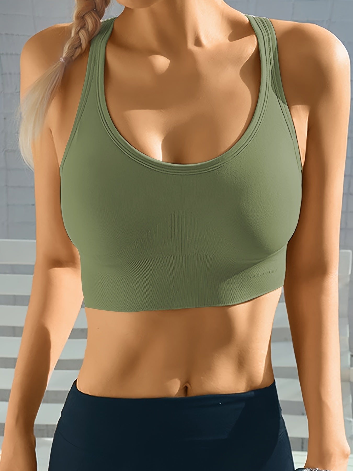 Wireless Push Up Sports Bra