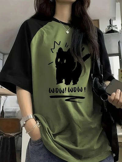 Y2K Cat Graphic Casual T-Shirt Women