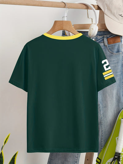 V-Neck Color Block T-Shirt