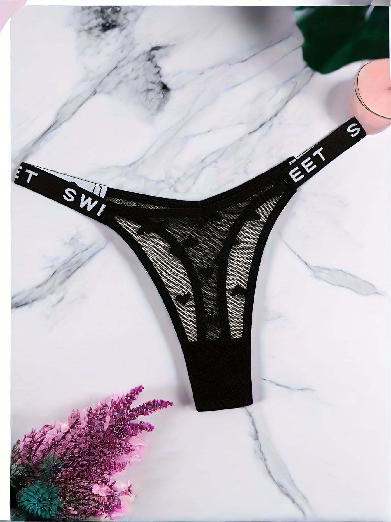 Heart Pattern Thong