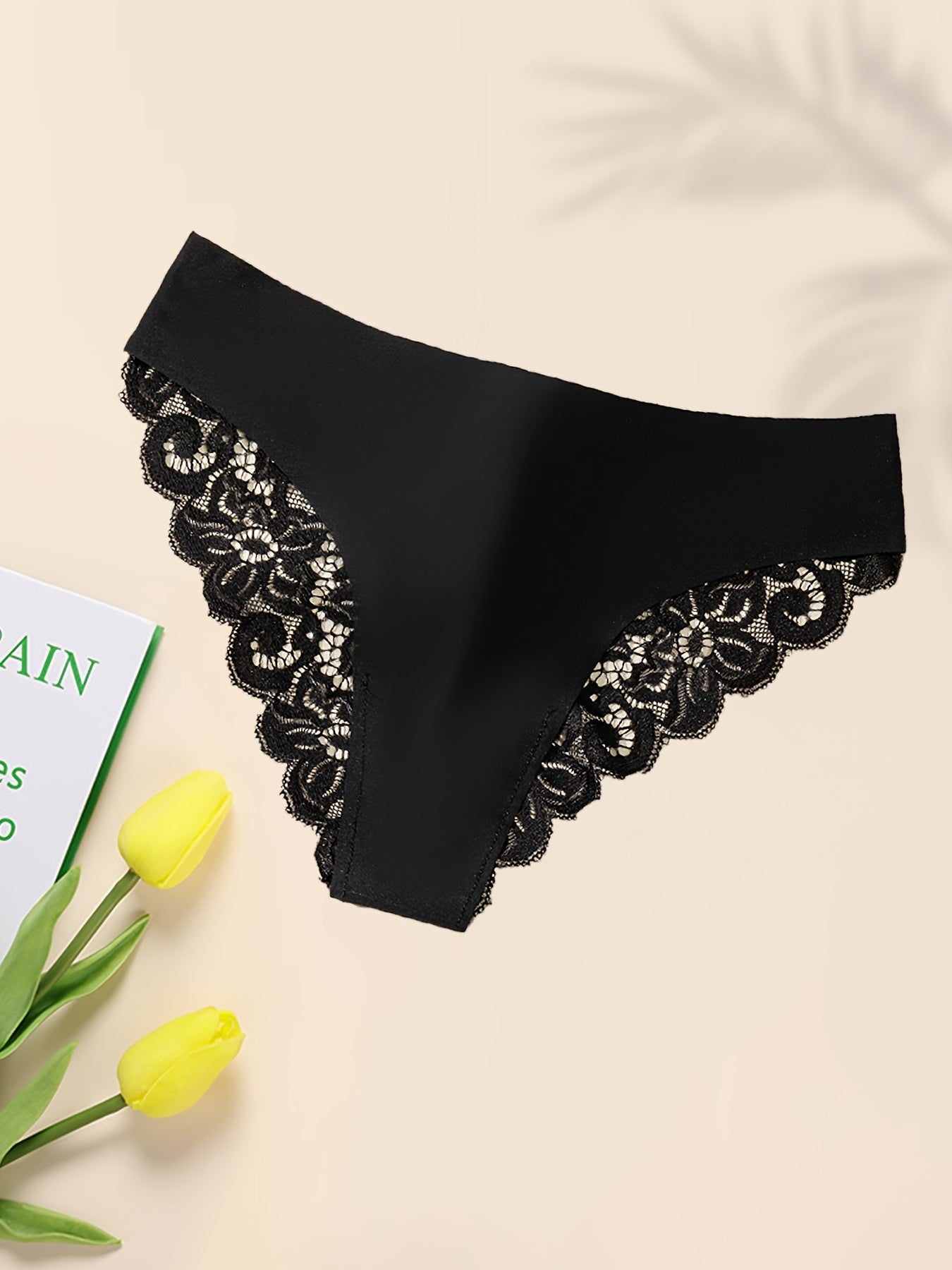 Black Lace Low-Rise Panties