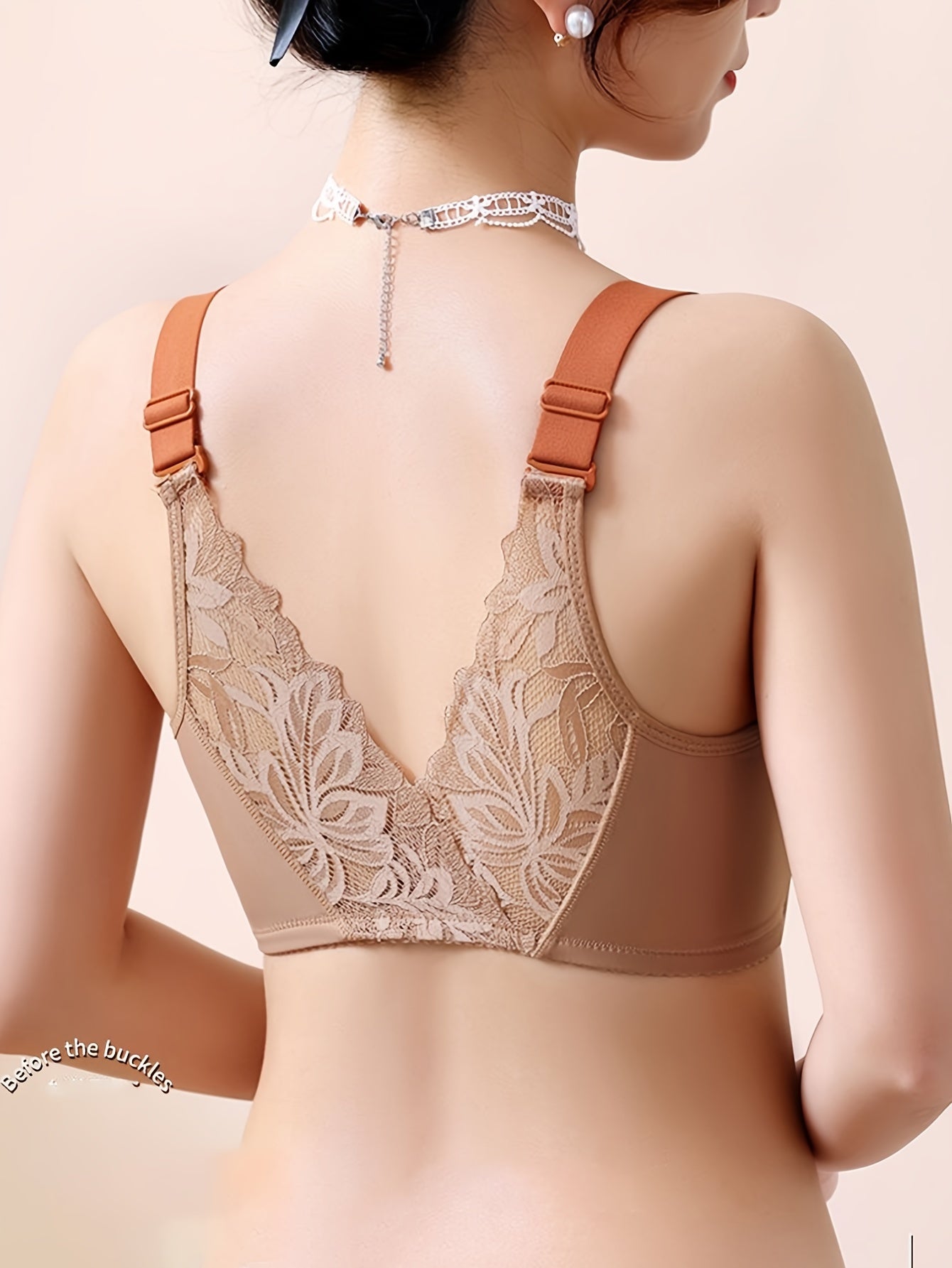 Contrast Lace Push-Up Bra