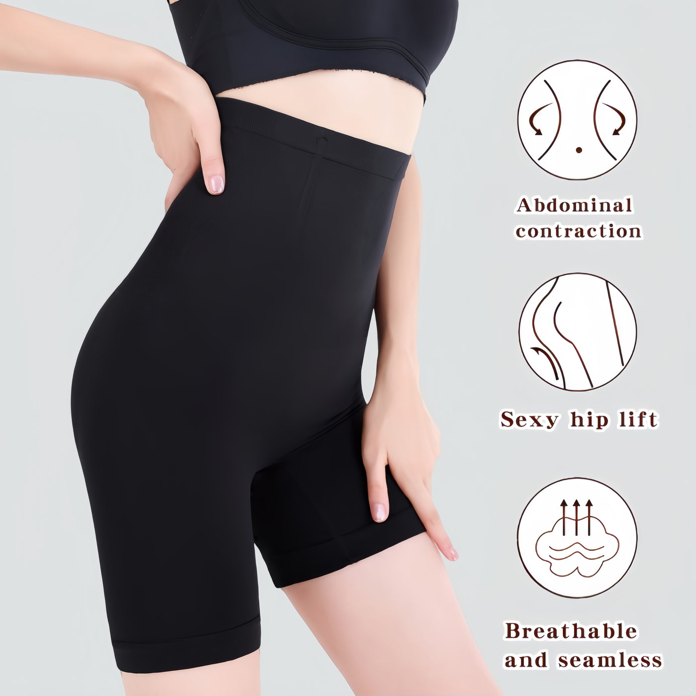 High-Waist Tummy Control Shapewear Shorts