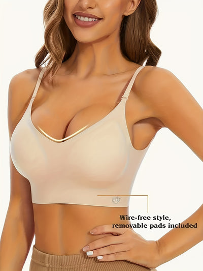 Seamless Wireless Push-Up T-Shirt Bra