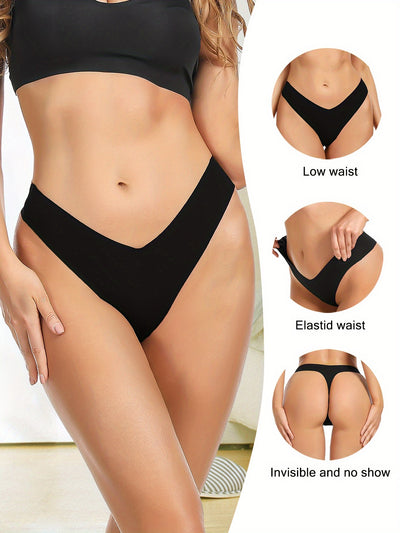 5pcs Invisible Seamless Thongs Panty