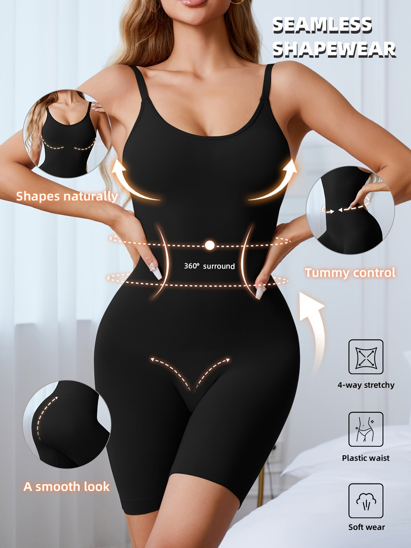 High Support Seamless Spandex Bodysuit