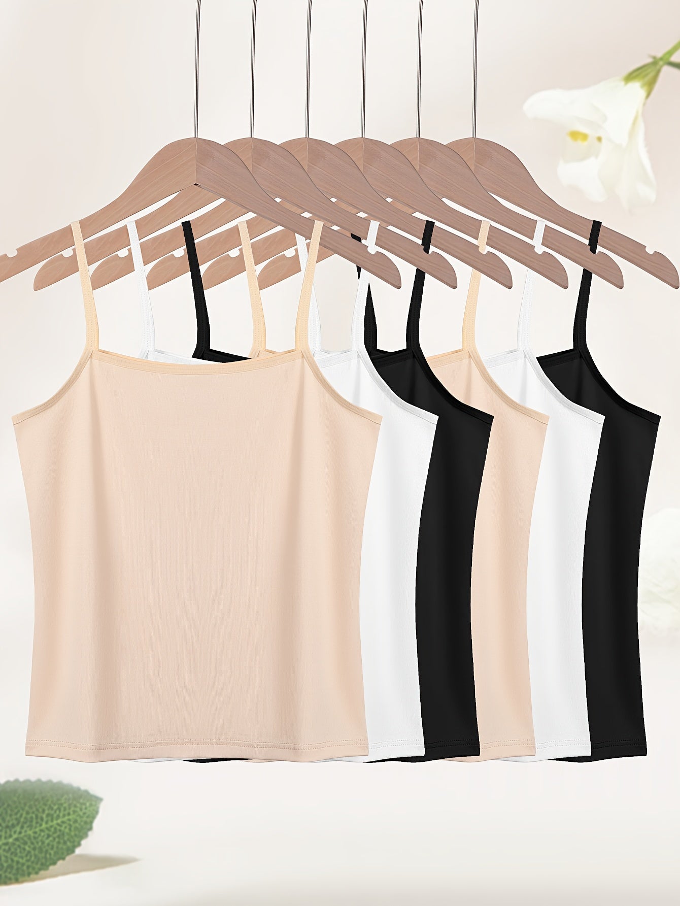 6pcs Seamless Elastic Camisole Tops