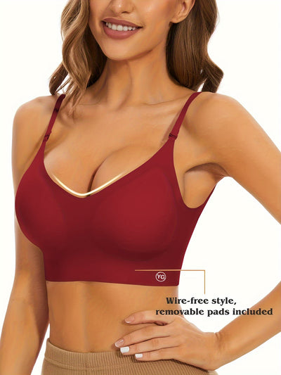 Seamless Wireless Push-Up T-Shirt Bra