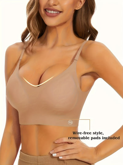 Seamless Wireless Push-Up T-Shirt Bra